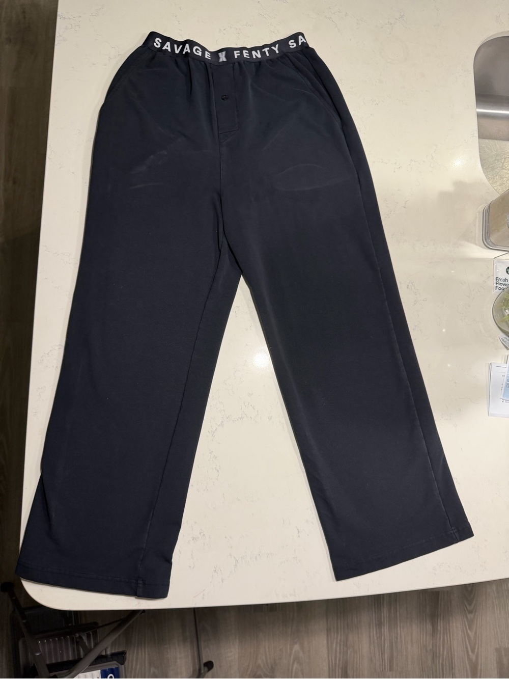 Savage X Fenty Black Logo Waist Men's Joggers